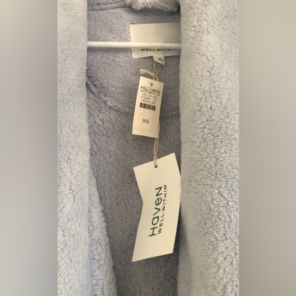 NWT Haven Well Within Dreamy Soft Plushy Robe in Heron Light Blue Size XS - Picture 3 of 3